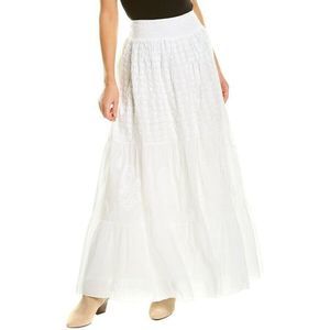 RAGA Rina White cotton maxi skirt size M